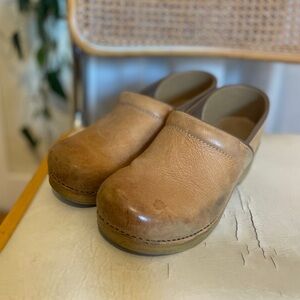 Honey Distressed Dansko Professional Clogs